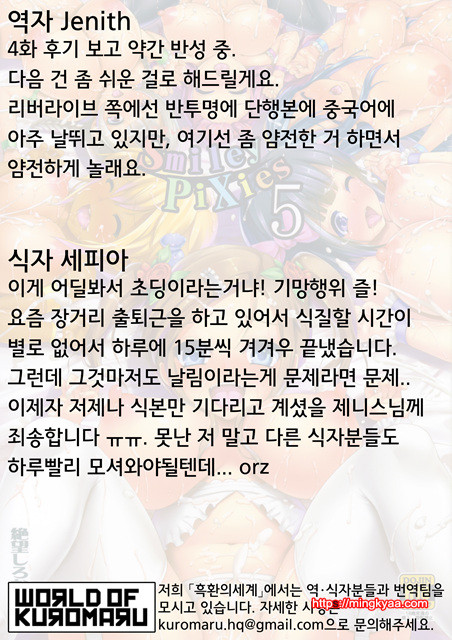 (C85) [Zetsubou Shiromuji (Shousan Bouzu)] Smiley PiXies 5 [Korean] [world of kuromaru]_by 망가 이미지 #43