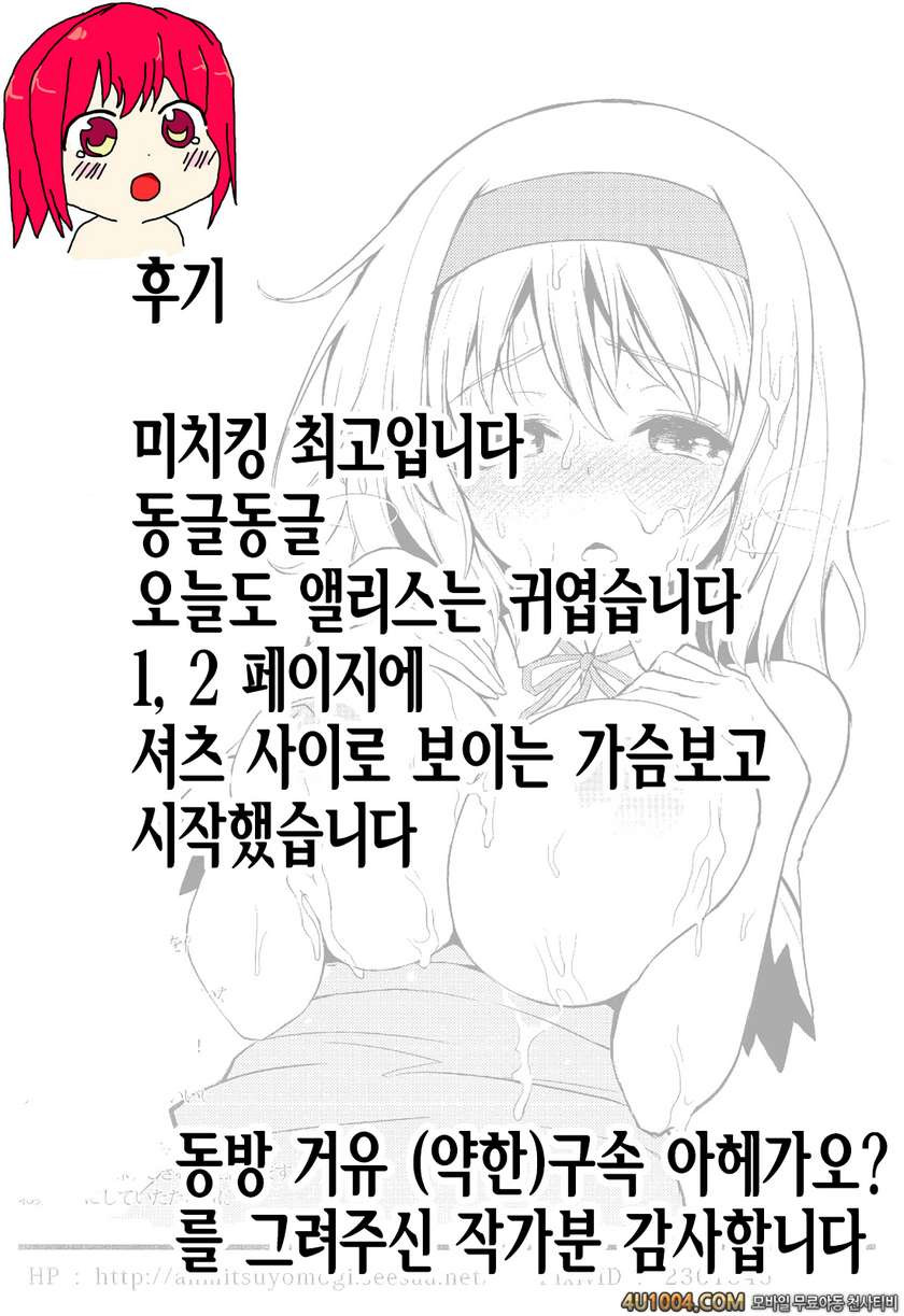 (C83) [Anmitsuyomogitei (Michiking)] Ushiro de Alice! (Touhou Project)…_by 망가 이미지 #19